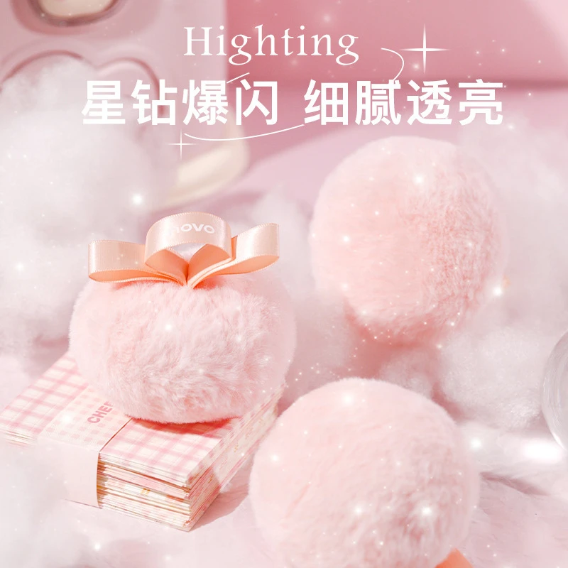 novo水蜜桃高光闪粉球身体锁骨定妆散粉脸部提亮晶晶细闪新娘婚礼
