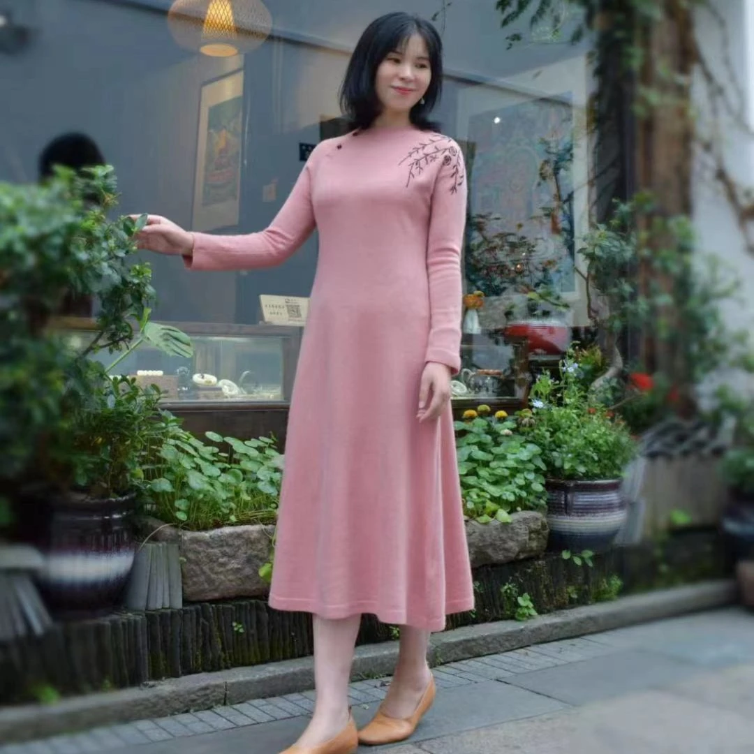 原创设计.羊毛连衣裙QW66005