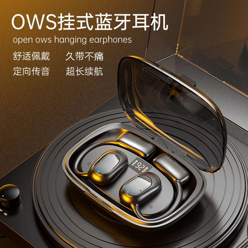 开放式OWS蓝牙耳机无线运动挂耳式不入耳式降噪低延迟高音质