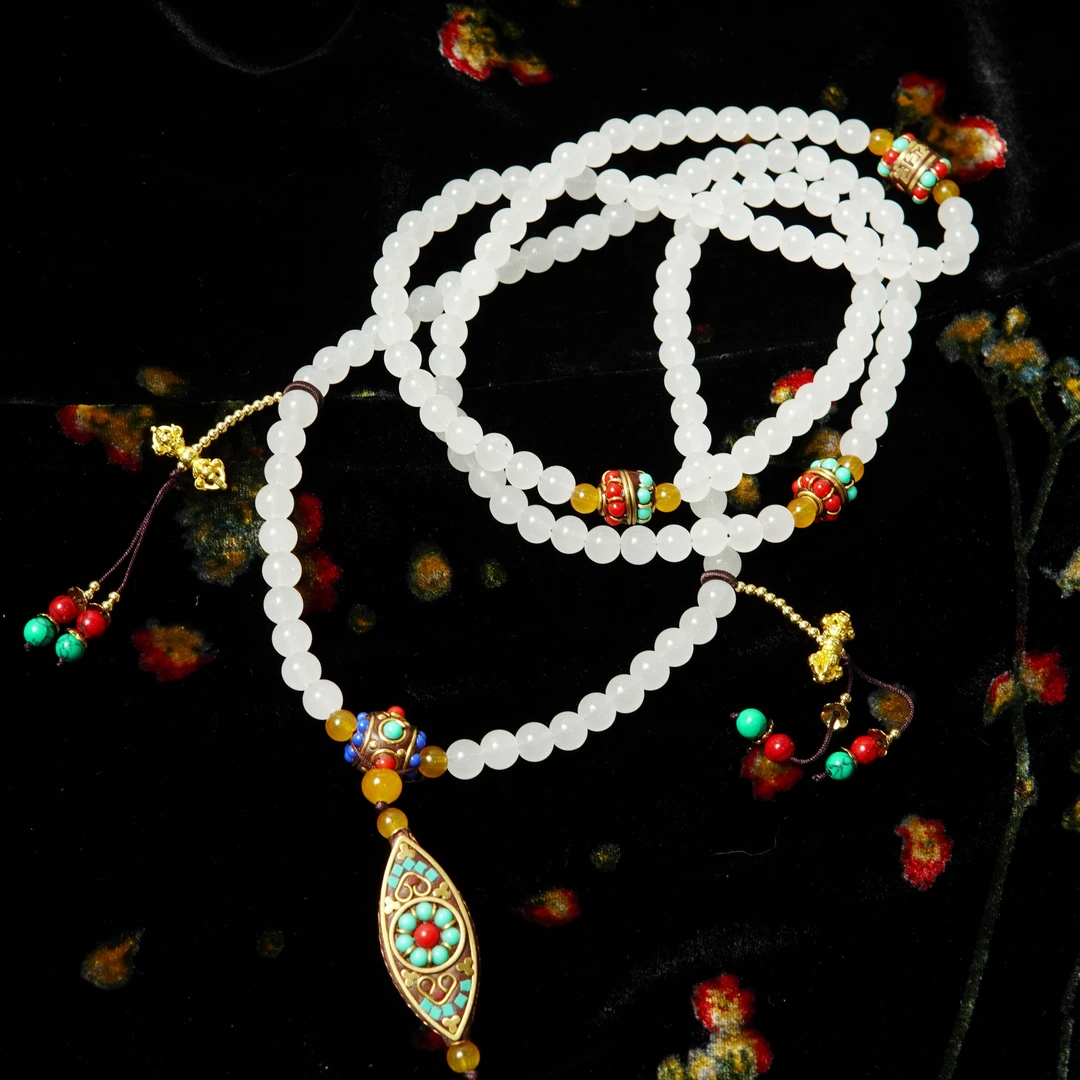 2024非金属树脂链 颜色随机国风百搭时尚斜跨女士多戴202402