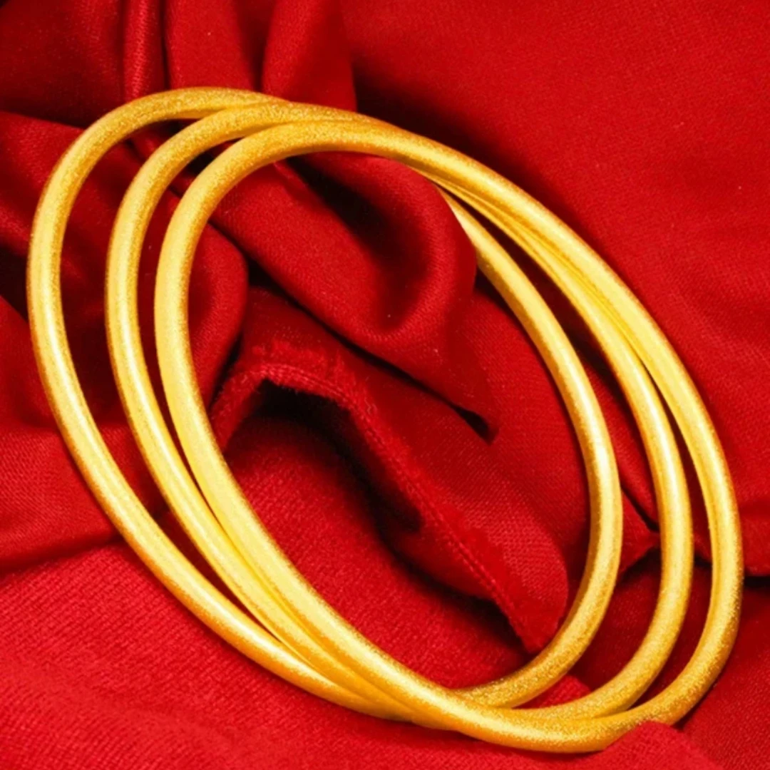 合金手镯 2024新款合金手镯【古法传承手镯】经典素圈磨砂时尚百搭