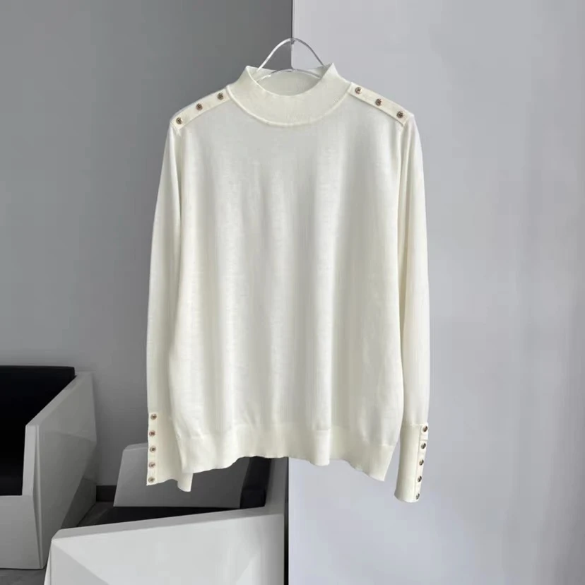 【小金总】重工高货~~~高定纽扣上衣针织衫毛衣女洋气打底衫时尚