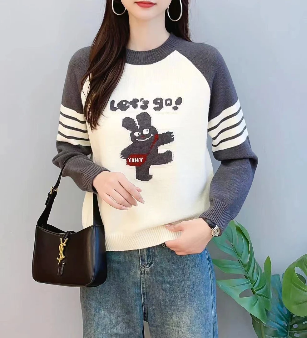 【香香专属】高定提花小怪兽上衣女士毛衣女秋冬新款