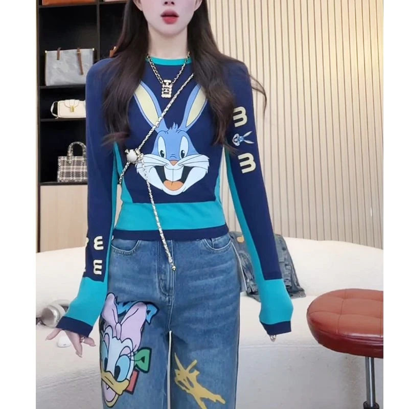 2024网红洋气炸街女装t恤秋冬新款修身百搭时尚打底衫女内搭 9279