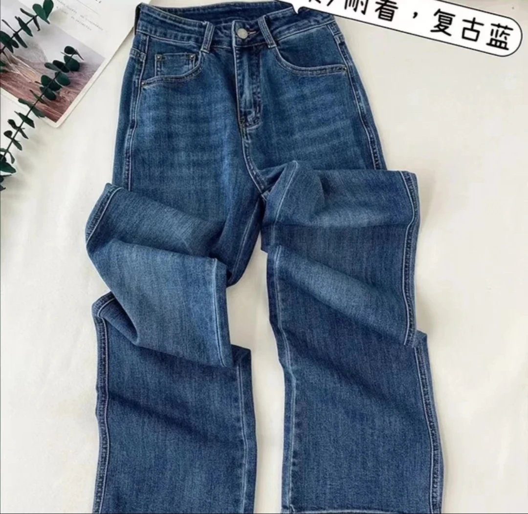 春季新款牛仔直筒裤