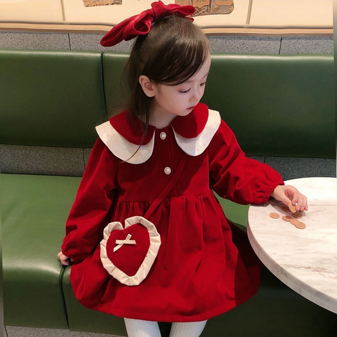 【小扬哥推荐】女童加绒连衣裙儿童2023秋冬新款洋气公主裙子宝宝