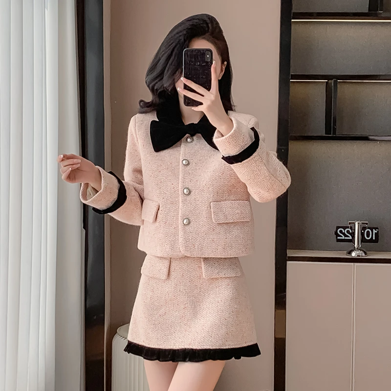 【覓屿定制女装】9开头轻奢系列24秋冬新款韩版千金风小香风女套装