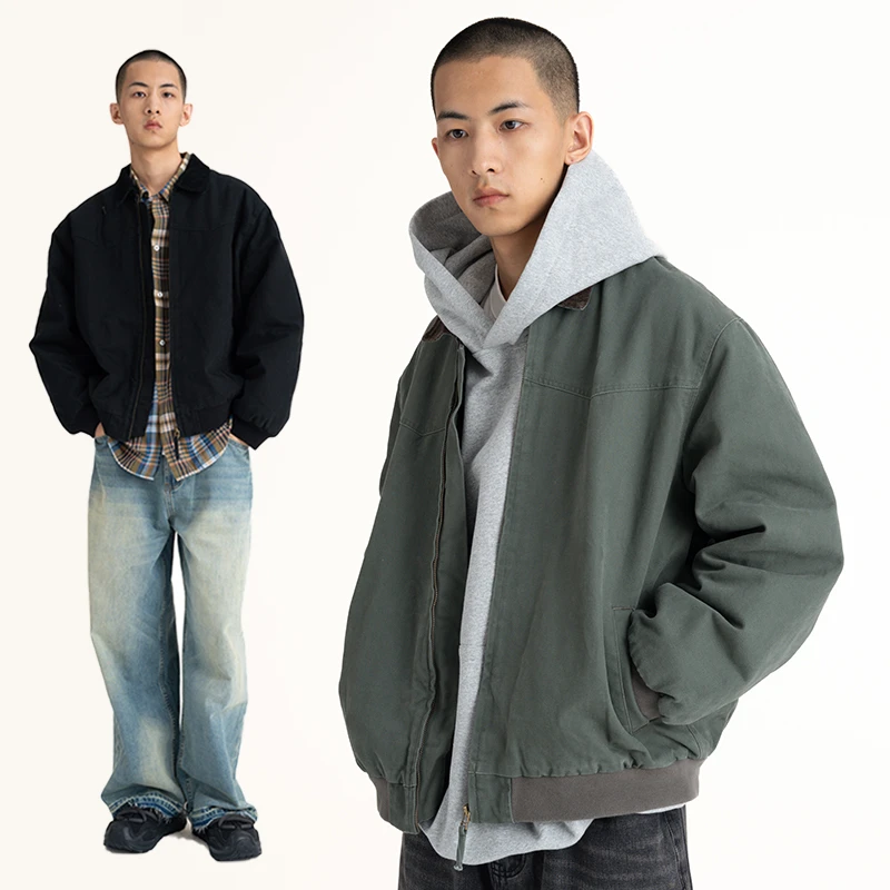 CONTRAFIEND冬新雪丽棉圣达菲男女秋冬夹克加厚水洗复古棉服棉衣