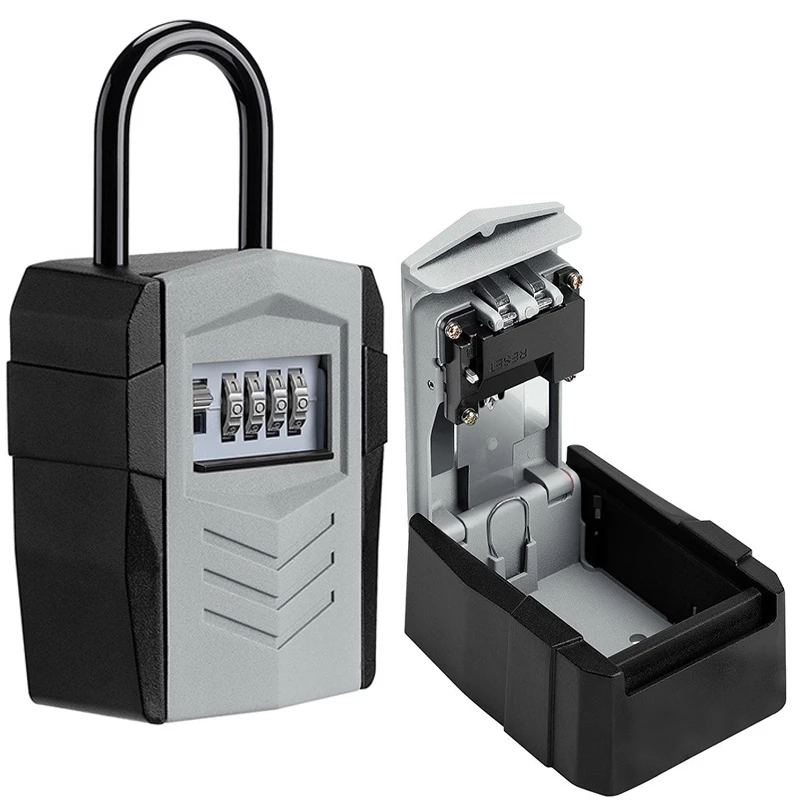 装修密码钥匙盒猫眼盒子临时工地民宿密码收纳盒壁挂式密码盒带梁