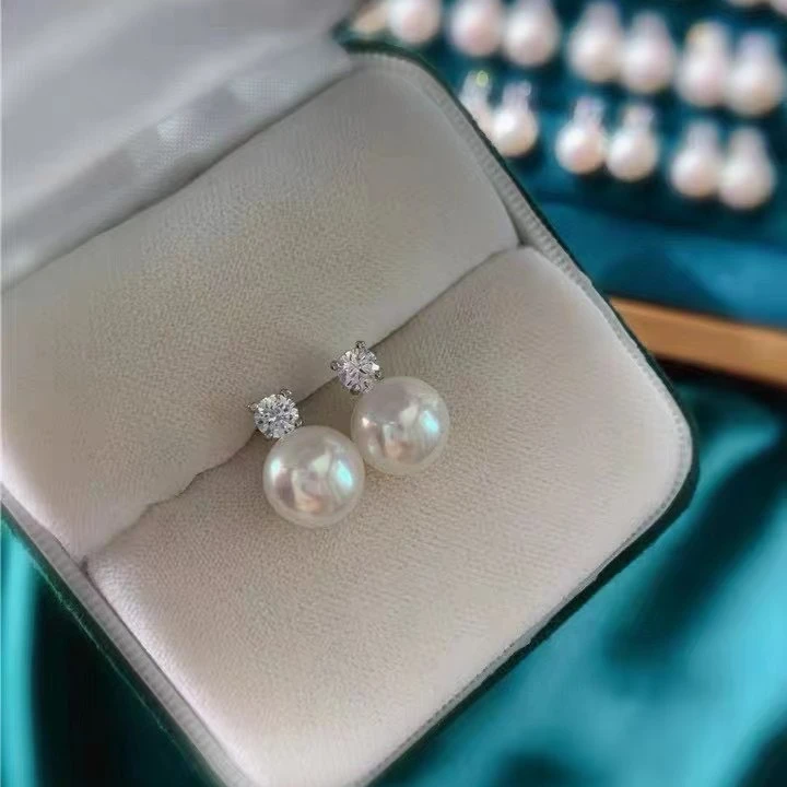 天然淡水珍珠王妃耳钉经典大气简约百搭时尚精致简单基础素款