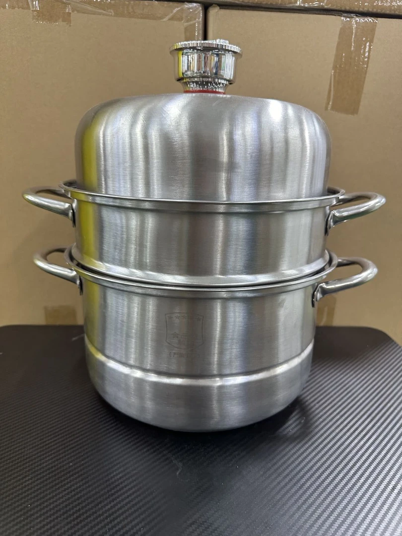 28CM口径三层食品级不锈钢高质量蒸锅家用蒸汤锅