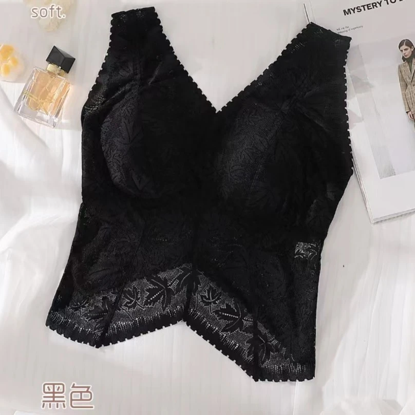 【吴姐专享】高端定制 燕尾蕾丝美背背心（ABCD通杯）pc-2324#