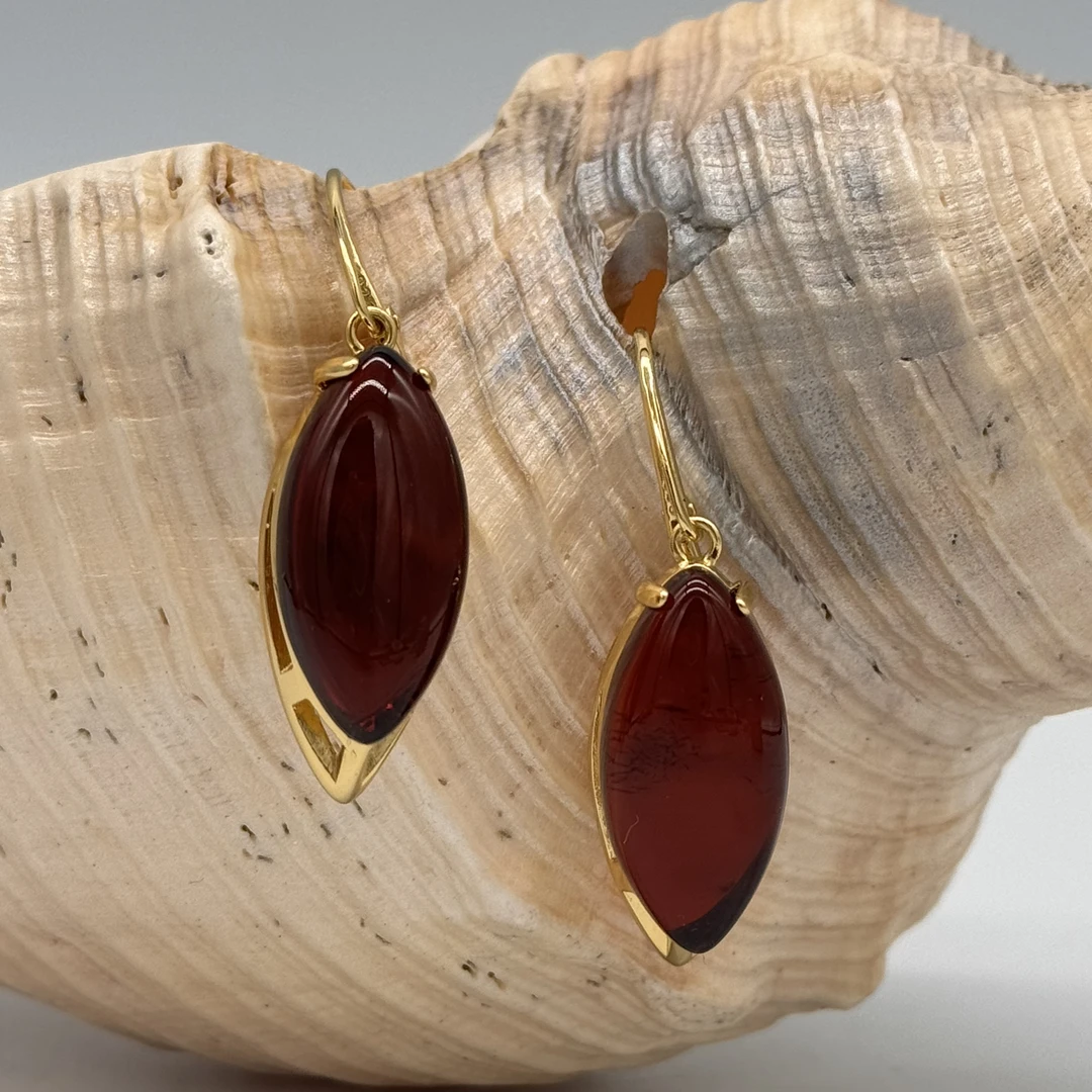 （Bak gvzal jawayirat)乔美首饰复古气质琥珀耳环