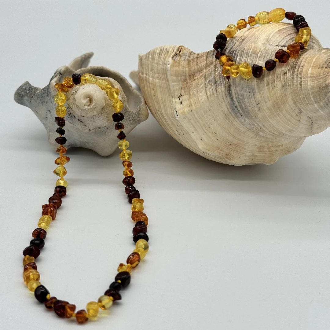 Bak gvzal jawayirat 乔美首饰琥珀宝宝链手链和项链