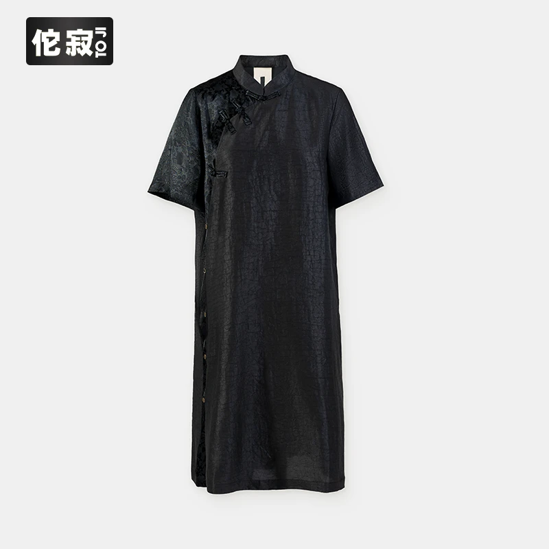 TOJI佗寂【香云纱】时尚夏季国风休闲连衣裙#ACM1L050