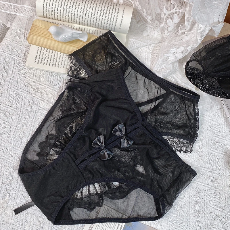 语萱娜【90-230斤】大码内裤女性感薄款胖mm三角裤3条装AX452