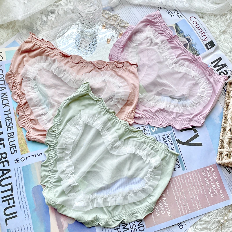 语萱娜【120-220斤】 大码内裤女夏季胖妹妹新款底裤加大3条AX248