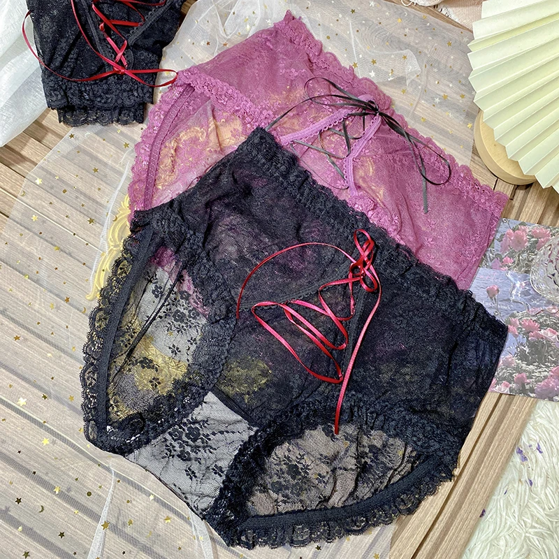 语萱娜【120-210斤】大码内裤女性感时尚胖mm三角裤 3条装AX461