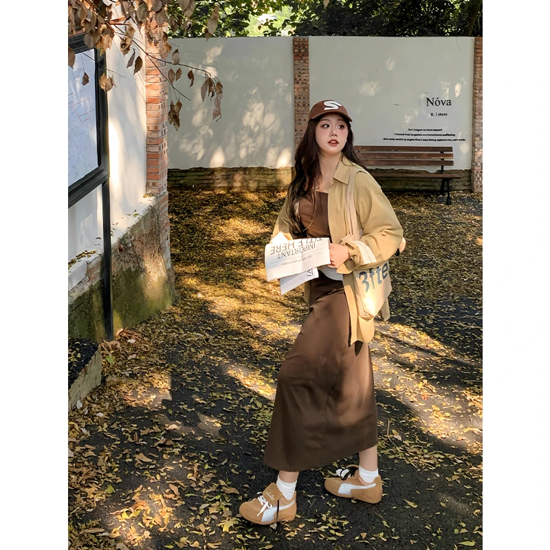 圆大敏【现货】「衬衫 私服氛围感」宽松显瘦衬衫外套秋季微胖mm4920