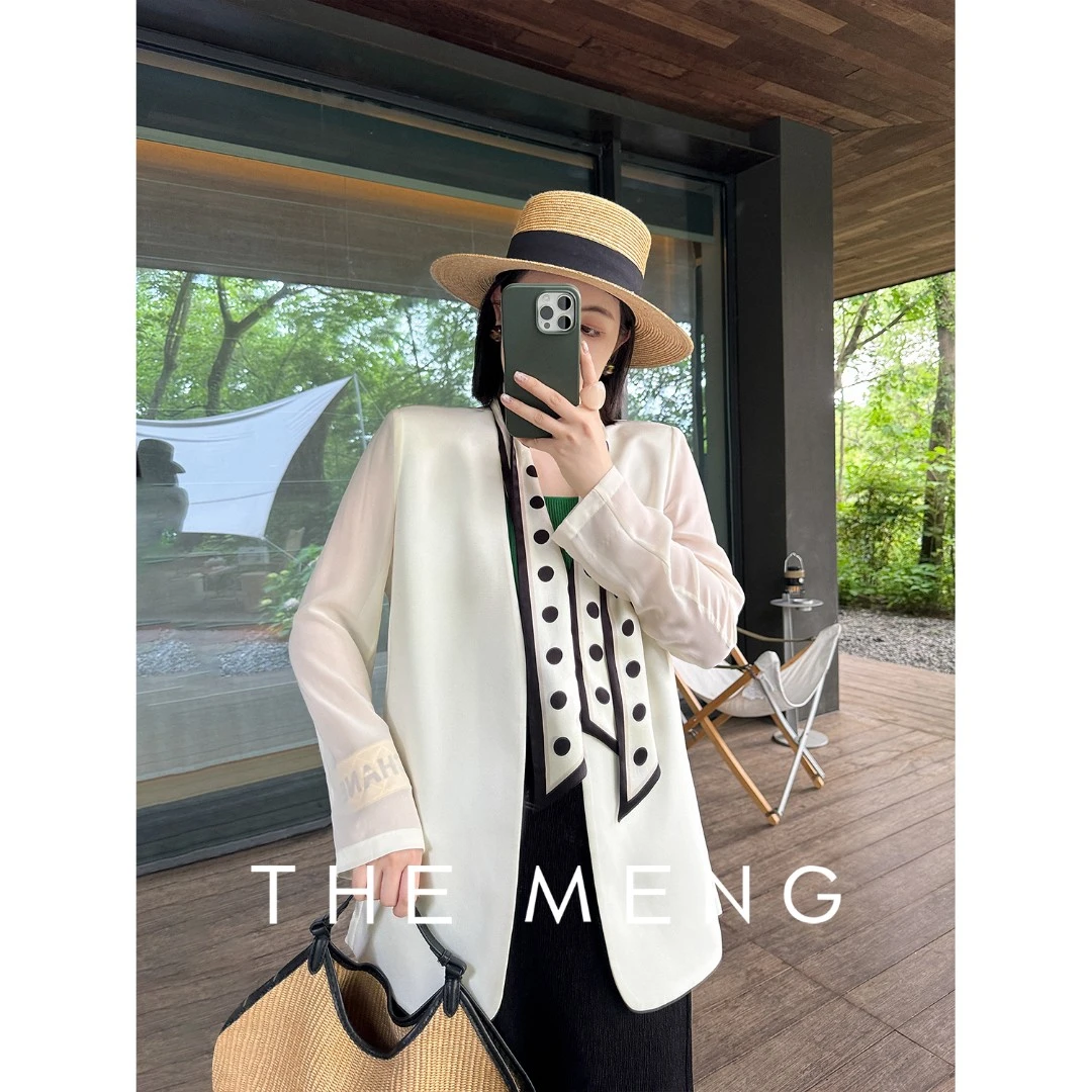 THE MENG授权【慕夏】休闲西服通勤纯色薄款西装#WH2862