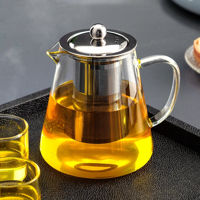 GIANXI/捷安玺玻璃茶壶 大容量耐热加厚玻璃茶具可拆卸茶水分离壶