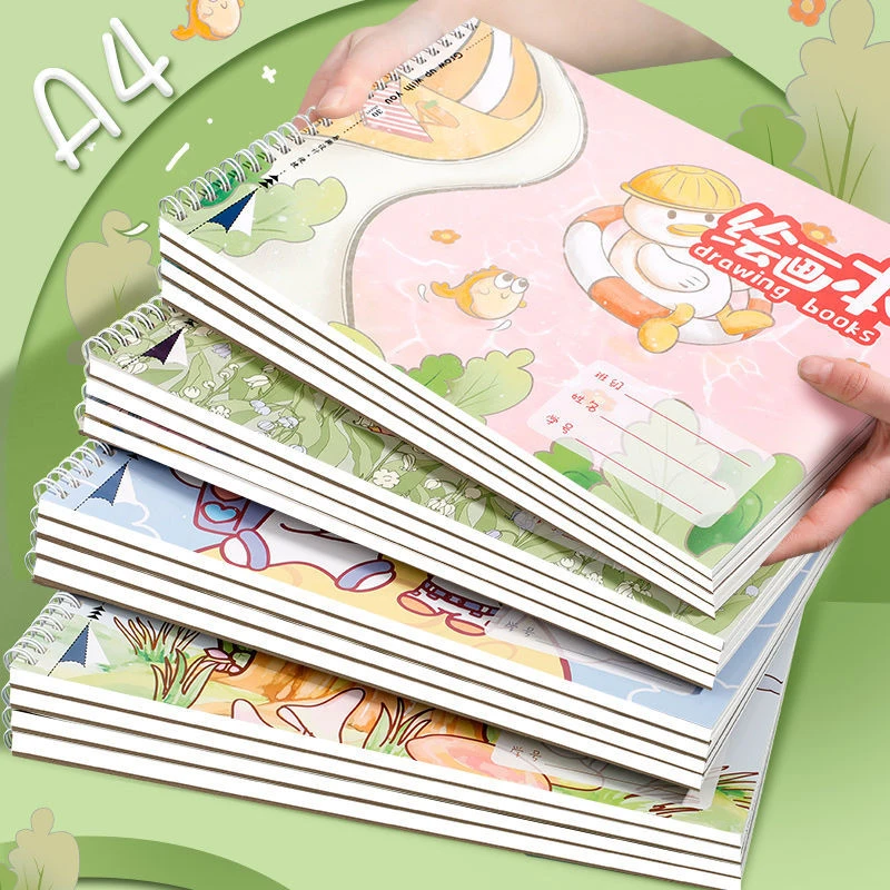 a4儿童空白图画本线圈小学生用画画本幼儿园宝宝涂色绘画线圈本