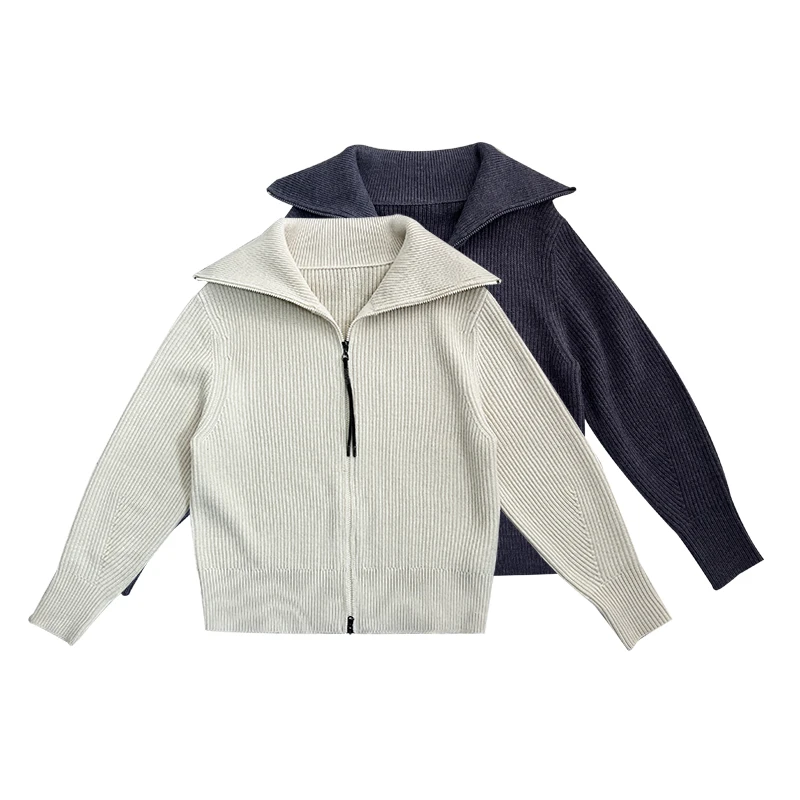 【新品上市】时尚休闲百搭长袖毛针织衫宽松纯色舒适毛衣开衫MS0909