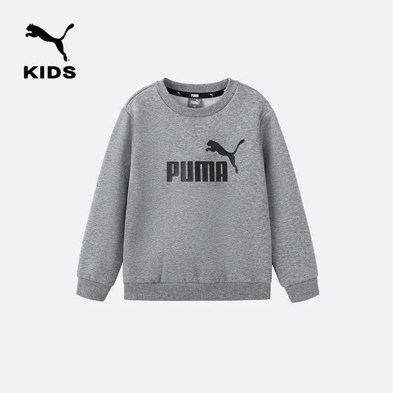 【自播】PUMA彪马官方正品 新款儿童男大童休闲加绒圆领卫衣 846542