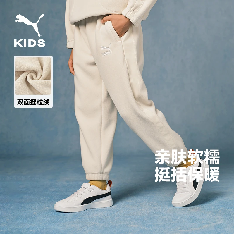 【自播】PUMA彪马官方正品 儿童长裤打底裤摇粒绒柔软保暖T7拼接