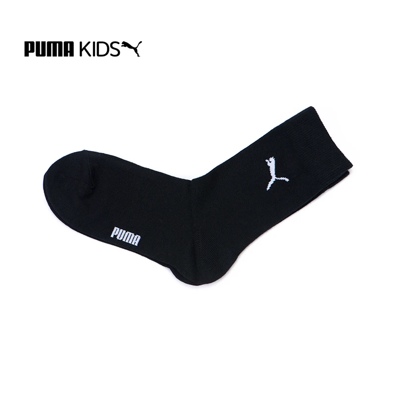 PUMA彪马袜子黑色休闲弹性舒适男女童白色运动袜907700