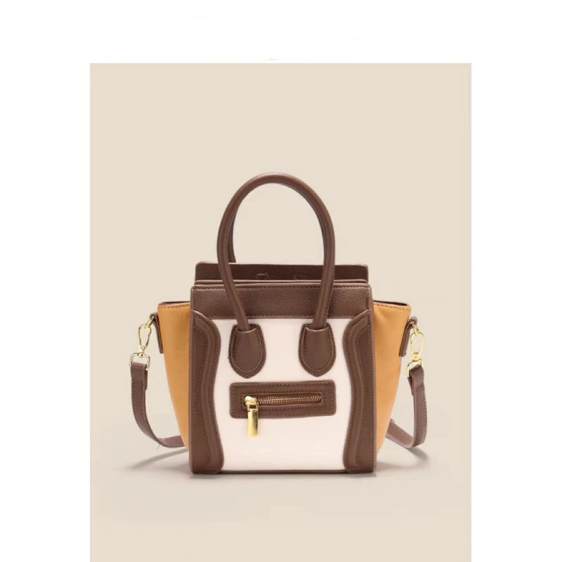 时尚女士托特包经典（无礼盒）水桶包单肩拼色白色预热