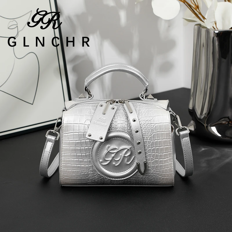 时尚百搭真皮欧美潮流（无礼盒）单肩肩包鳄鱼纹