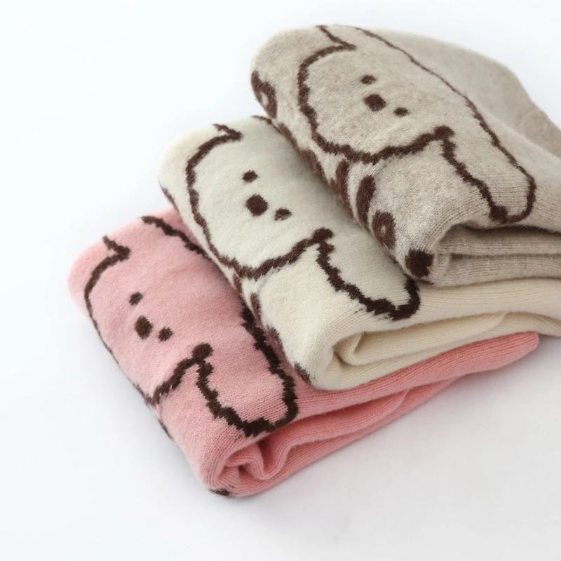 2024秋冬季女童100%纯羊毛衫男童新款卡通小羊毛衣可爱洋气上衣