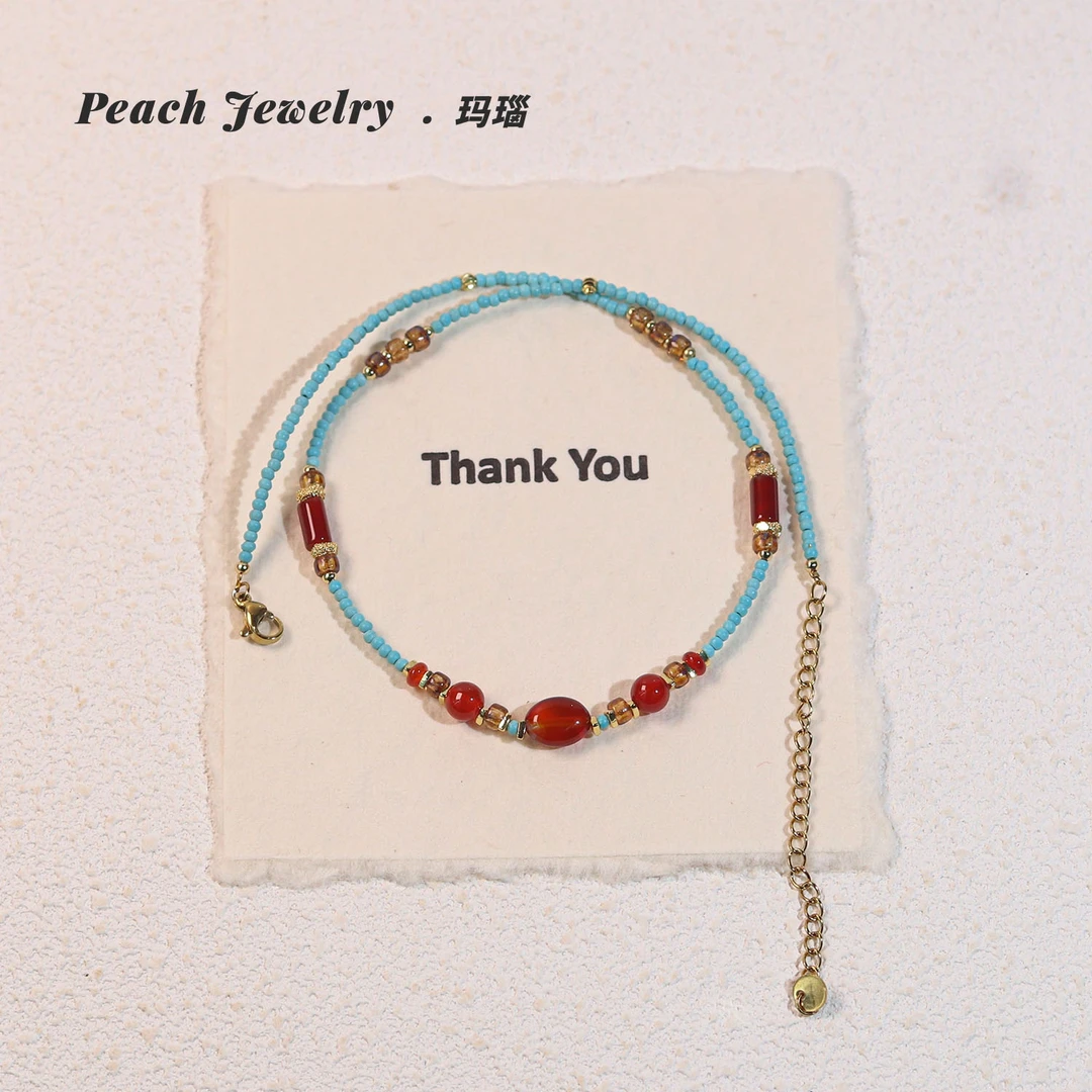 玛瑙项链 YT09 多样性发一 颜色微差