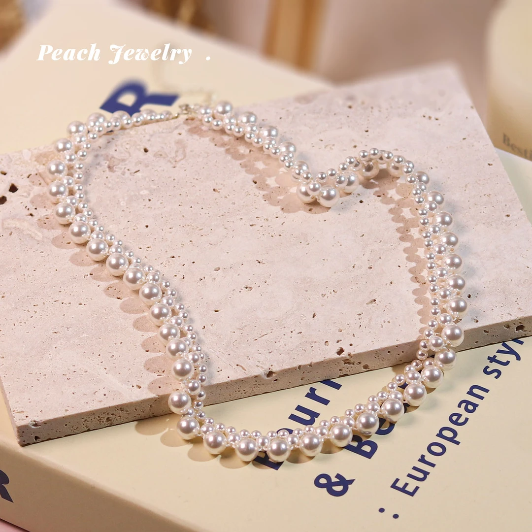 链子925银仿珍珠 施家珍珠项链 A897 多样性发一 颜色微差