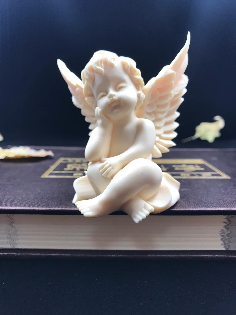 【小天使】象牙果7.5/7/5cm摆件可爱天使圣洁洁白纯真