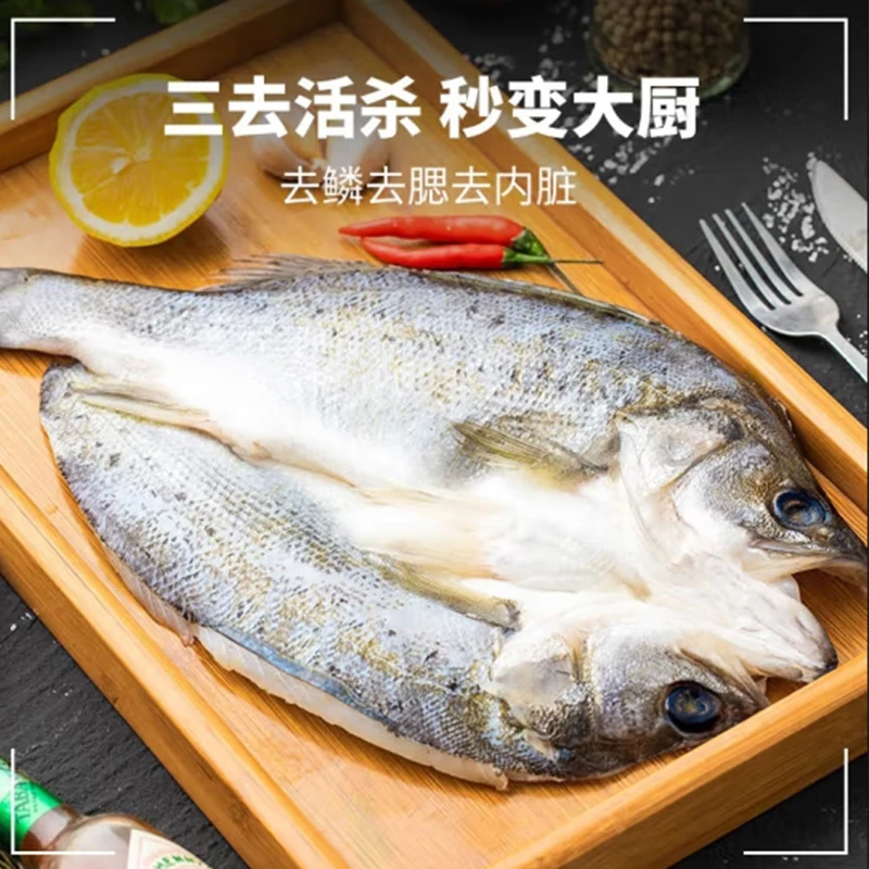 每条600克到手4条三去免洗开背鲜活海鲈鱼冷链包邮七星鲈