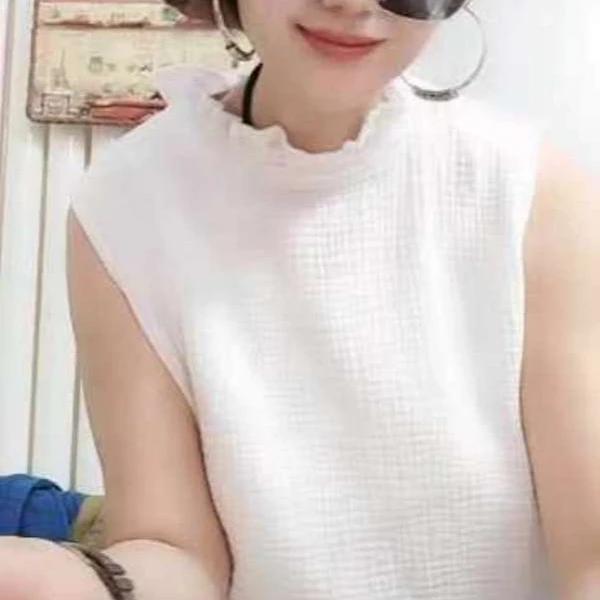 e秀-66491纯色宽松春夏打底气质百搭上衣外搭针织时尚女士多功能