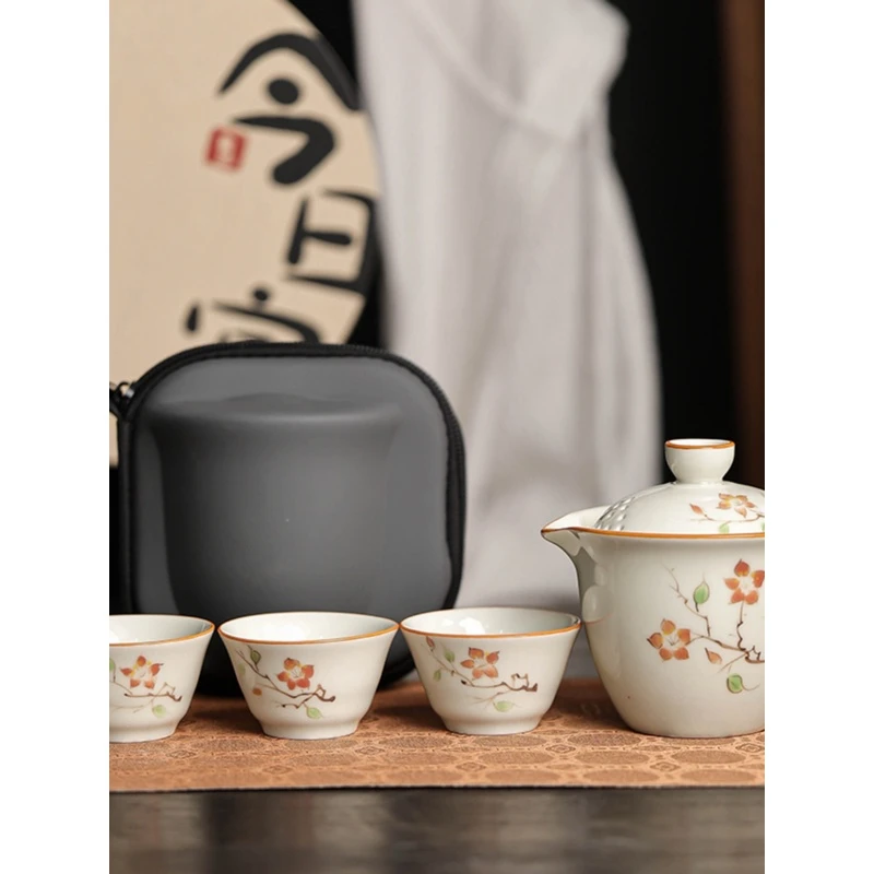 旅行汝窑手抓壶茶壶功夫茶具家单壶泡茶器快客杯复古一平米焕新