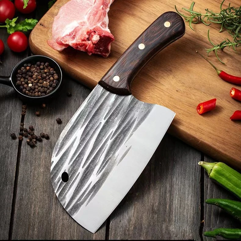 K82锤纹锻打斩切俩用刀厨房刀具切菜刀切肉刀