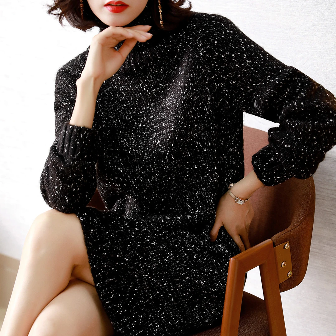 《叶子妃》针织满天星连衣裙29030