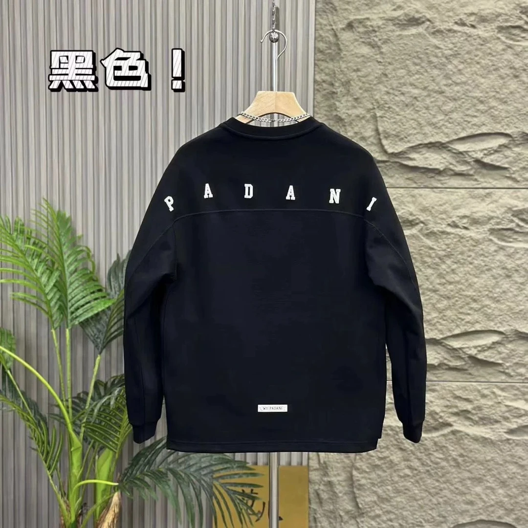 秋季新款男士简约时尚百搭高品质圆领卫衣潮流长袖情侣款打底上衣