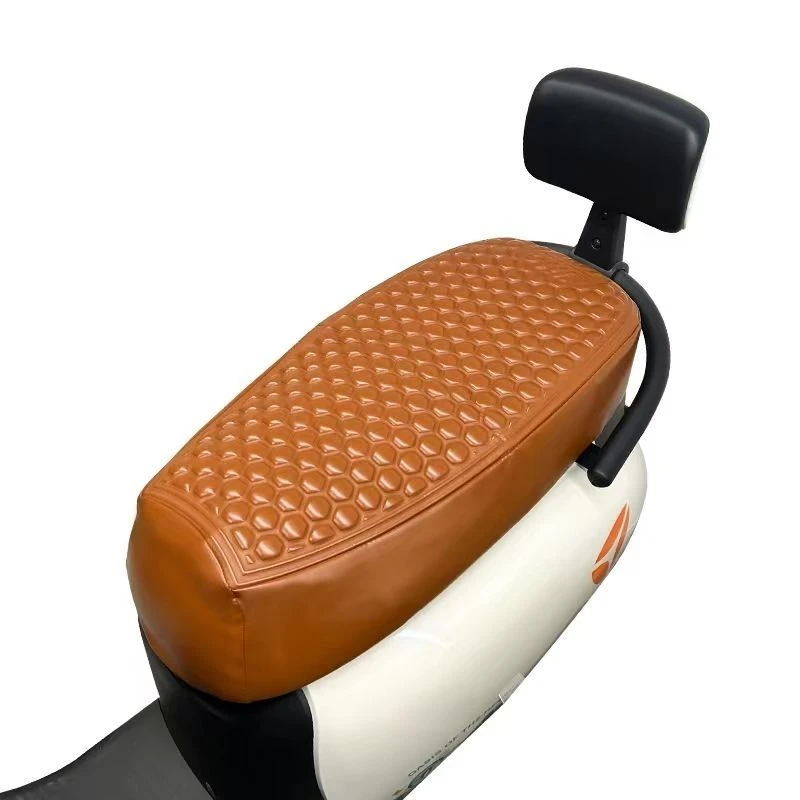 电动车坐套防水防晒高档按摩座套加厚四季通用皮革坐垫电瓶车专用