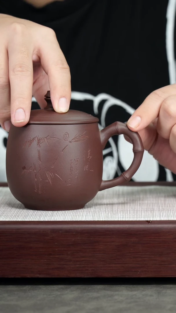 【闪购商品】紫砂茶杯紫泥竹节龙蛋