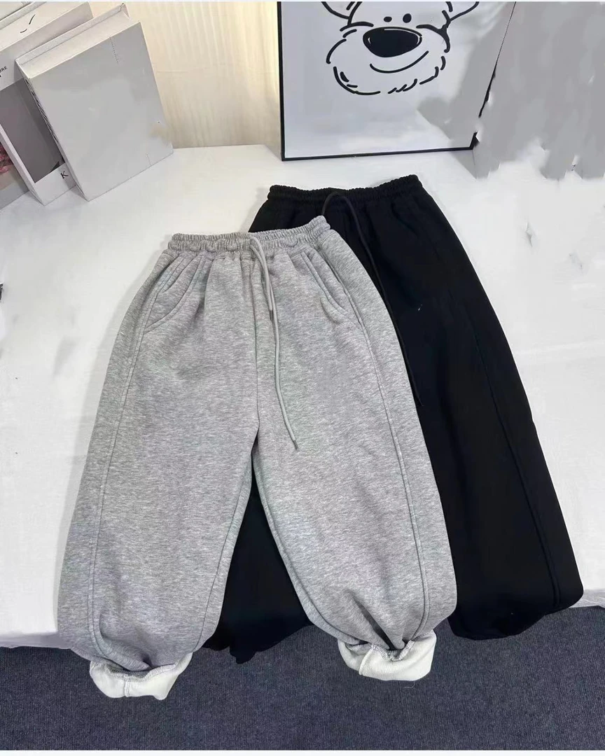 24052-M-3-1字母加绒大童卫裤