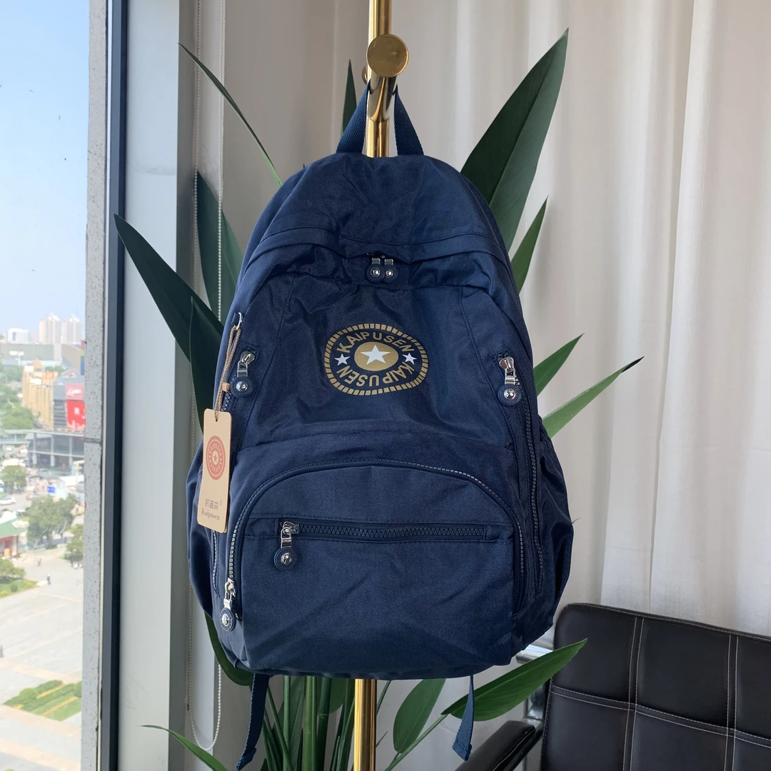 25新款韩版时尚多口袋双肩包出门旅行尼龙布包女百搭休闲学生书包