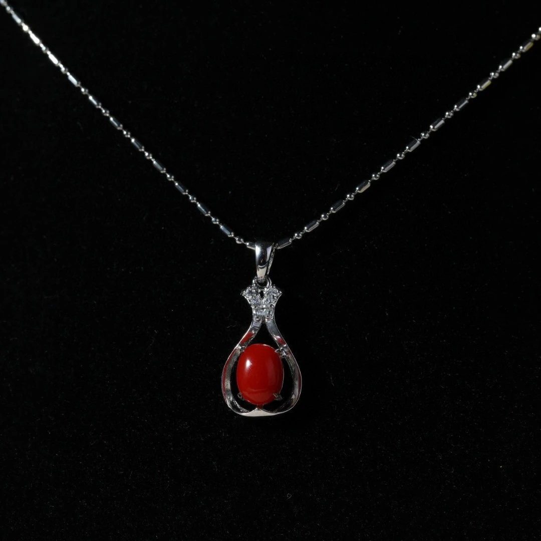 吊坠925银 精品925银AK吊坠气质时尚项链吊坠裸石6x8mm