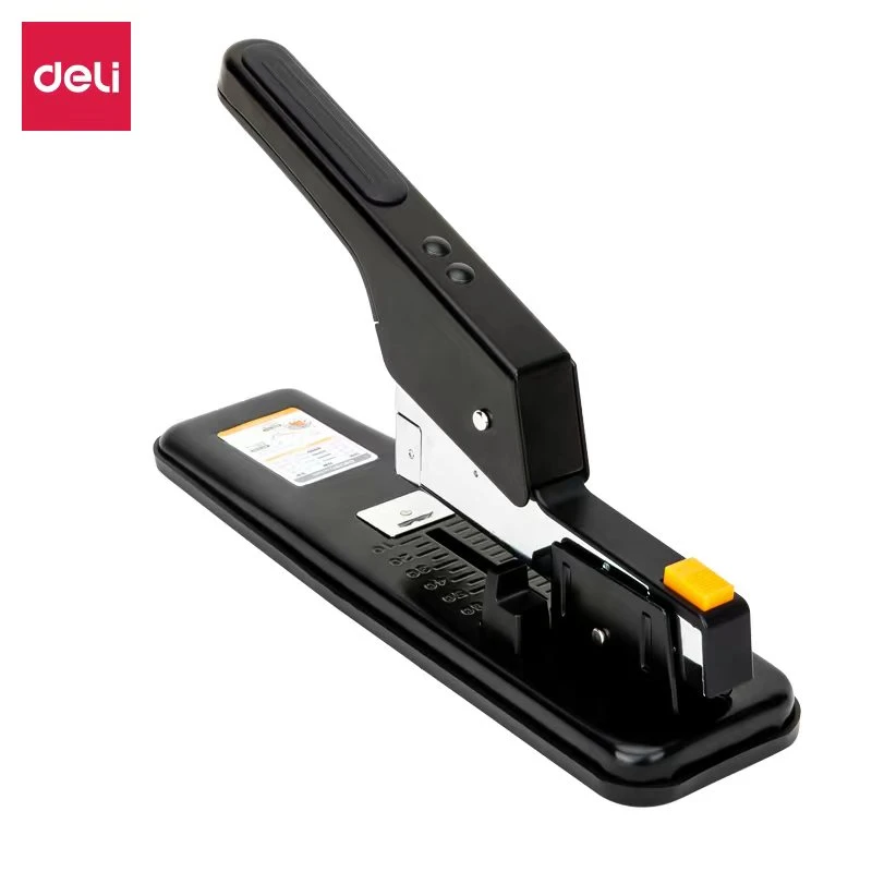 Deli/得力新疆本地仓包邮重型订书机0390黑色可订80张厚层订