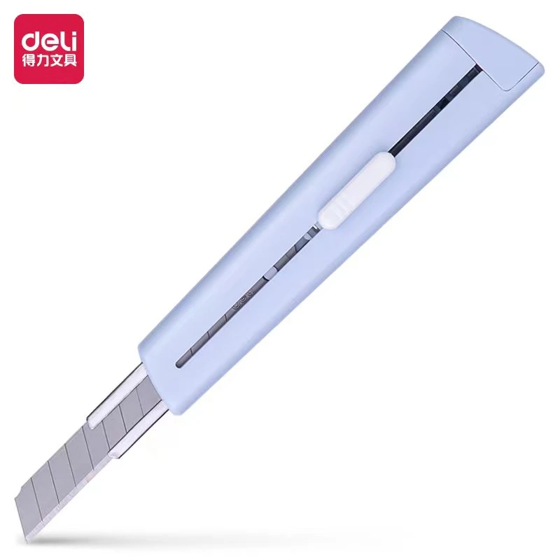 deli/得力新疆本地仓包邮马卡龙色美工刀自动锁定小巧便携裁纸刀