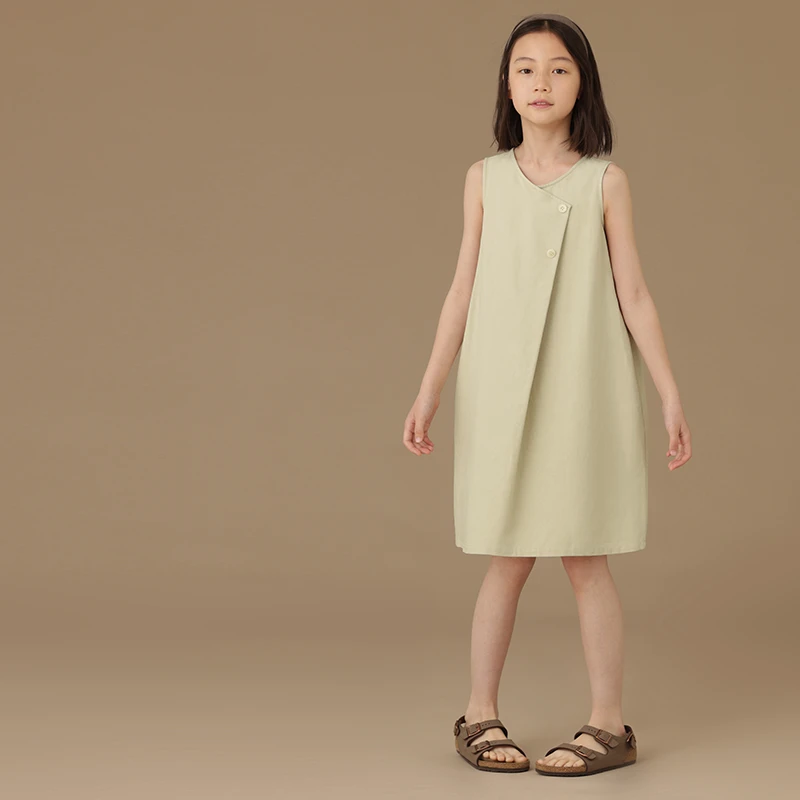 哈齿童装儿童夏季无袖背心裙女孩休闲时尚裙子亲子连衣裙女童洋气